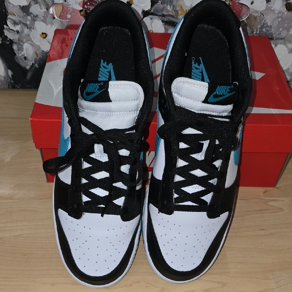 Nike Dunk Low Retro White Dusty Cactus -Black Men's Size 11.5 - Picture 3 of 11
